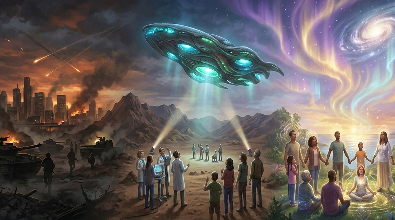 Một chi tiết khác gây tò mò không kém là dự đoán về việc con người sẽ lần đầu tiếp xúc với sinh vật ngoài Trái đất vào năm 2026. (Ảnh: NDTV)