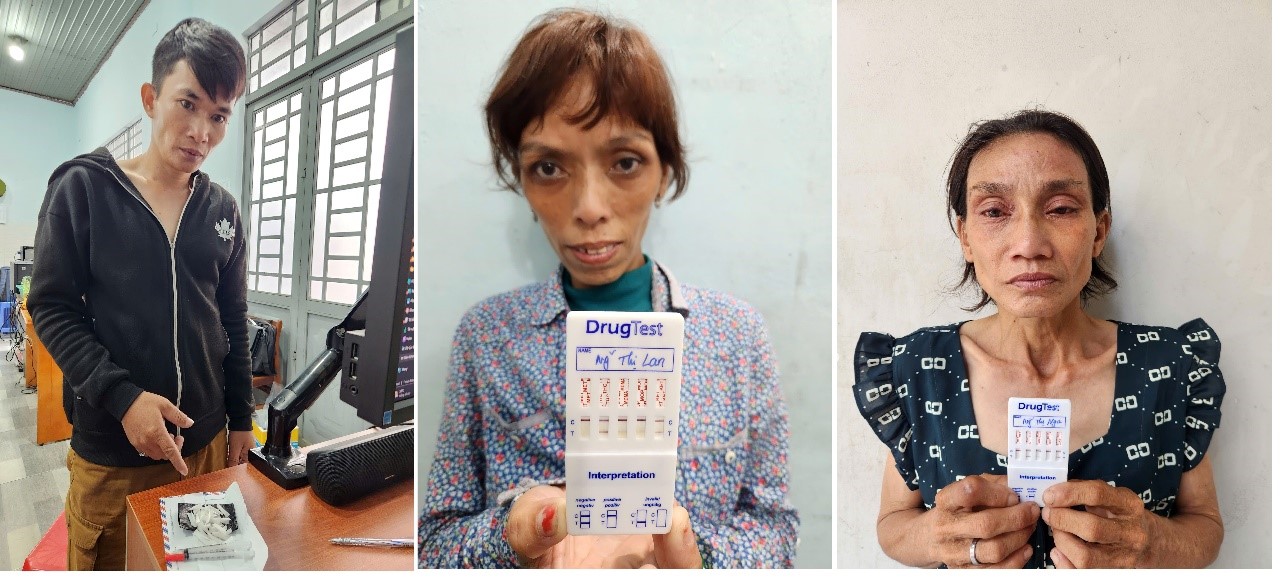 Các đối tượng bị bắt giữ - Ảnh: Công an Đồng Nai