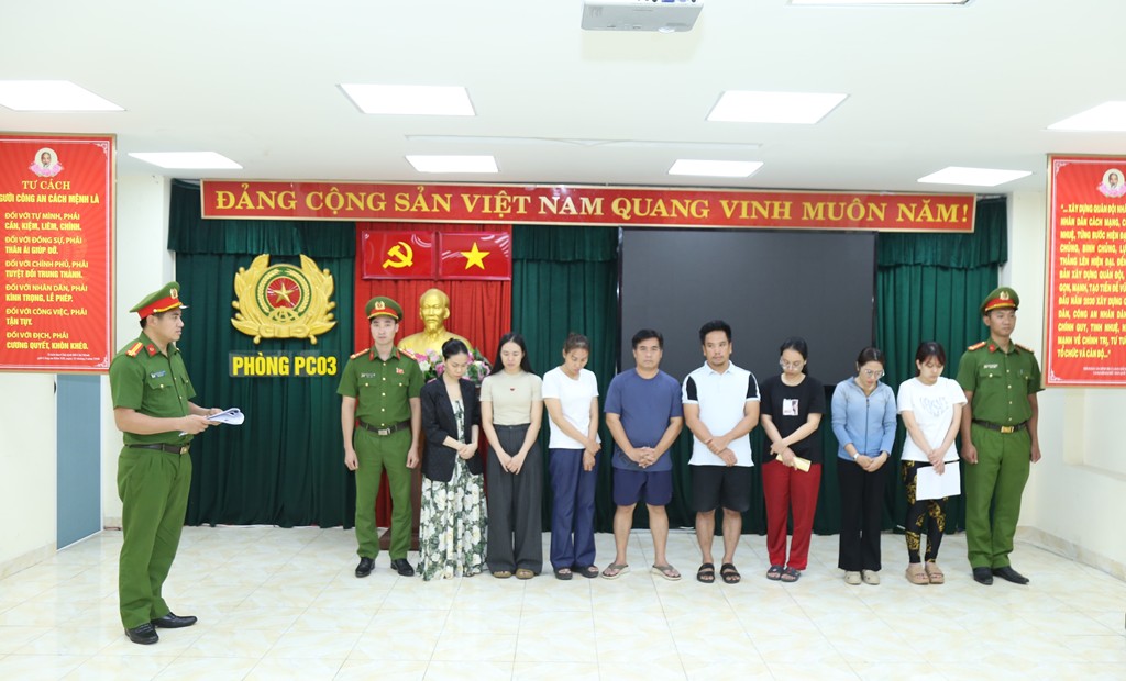 Các đối tượng trong vụ án - Ảnh: Công an Đồng Nai