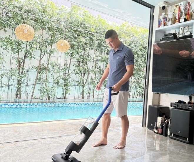 Bình Minh có sở thích lau dọn nhà