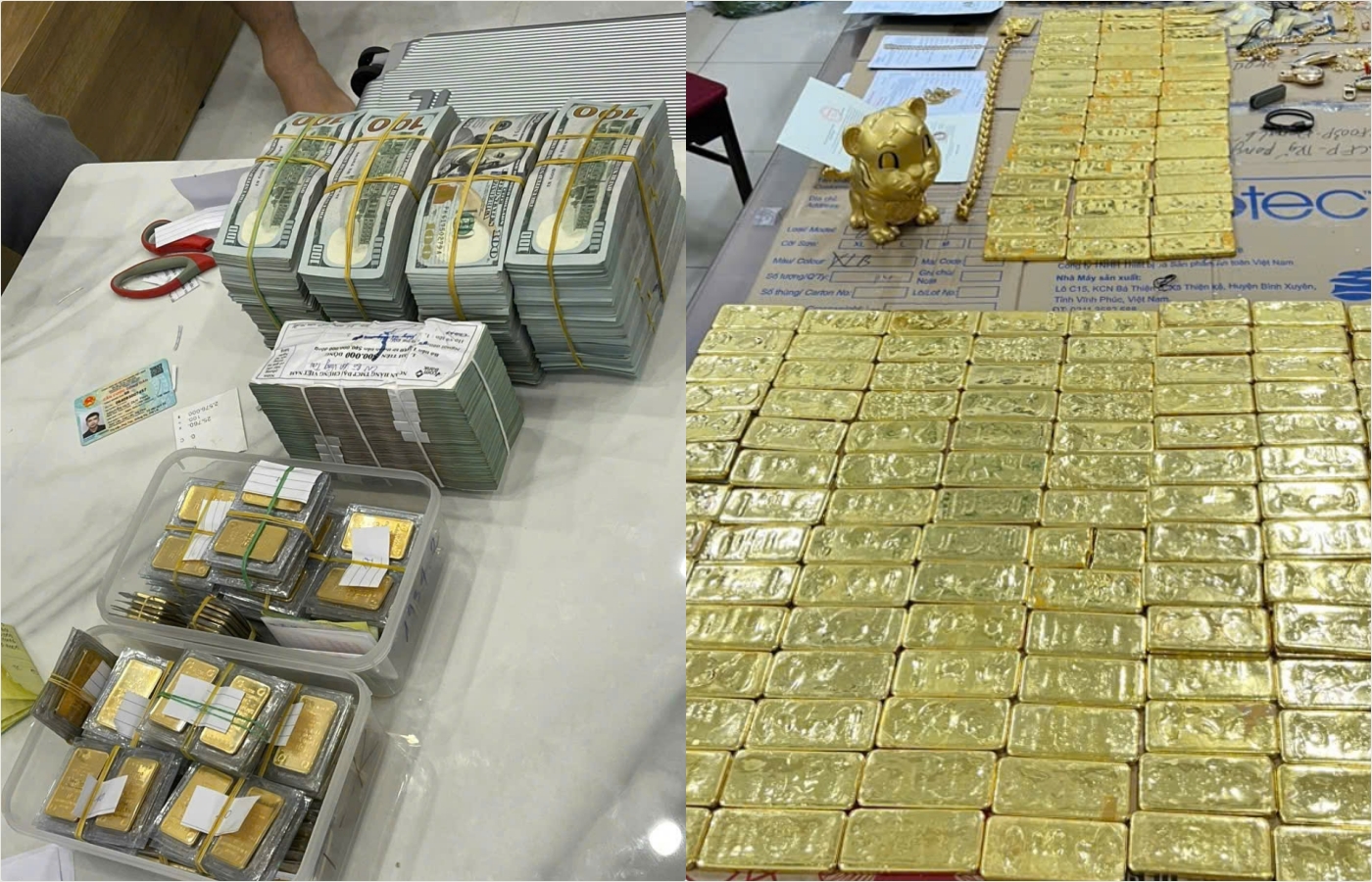 Số tài sản khổng lồ là tang vật vụ lừa đảo nghìn tỷ - Ảnh: Công an Hà Nội