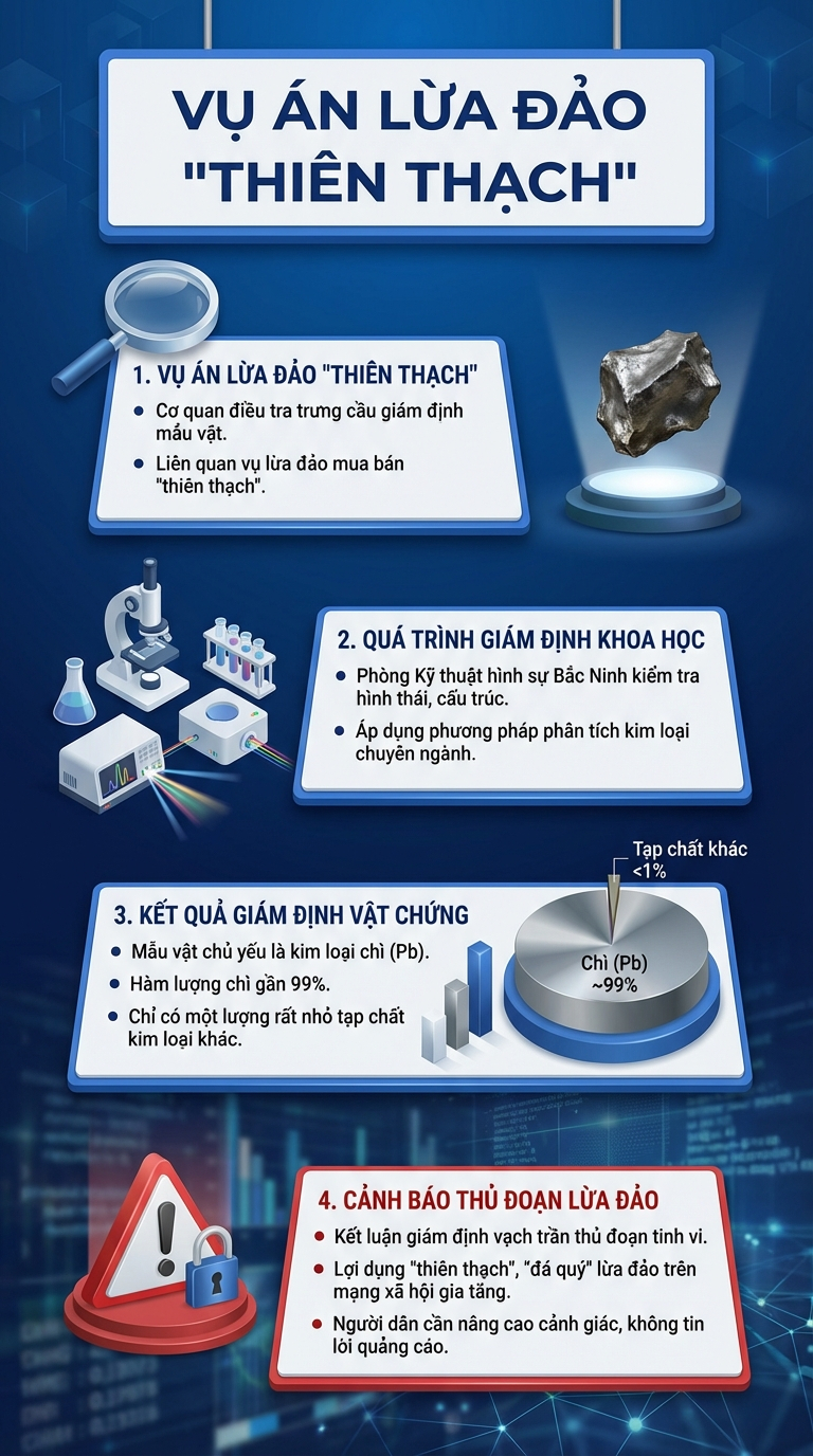 Thiên thạch được hét giá hàng triệu USD trên mạng xã hội: Công an sử dụng công nghệ tìm ra điểm bất thường