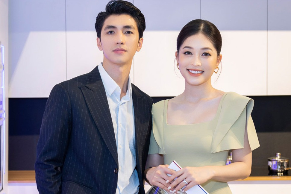 Ngoài đời, anh có cuộc sống hạnh phúc bên vợ á hậu.