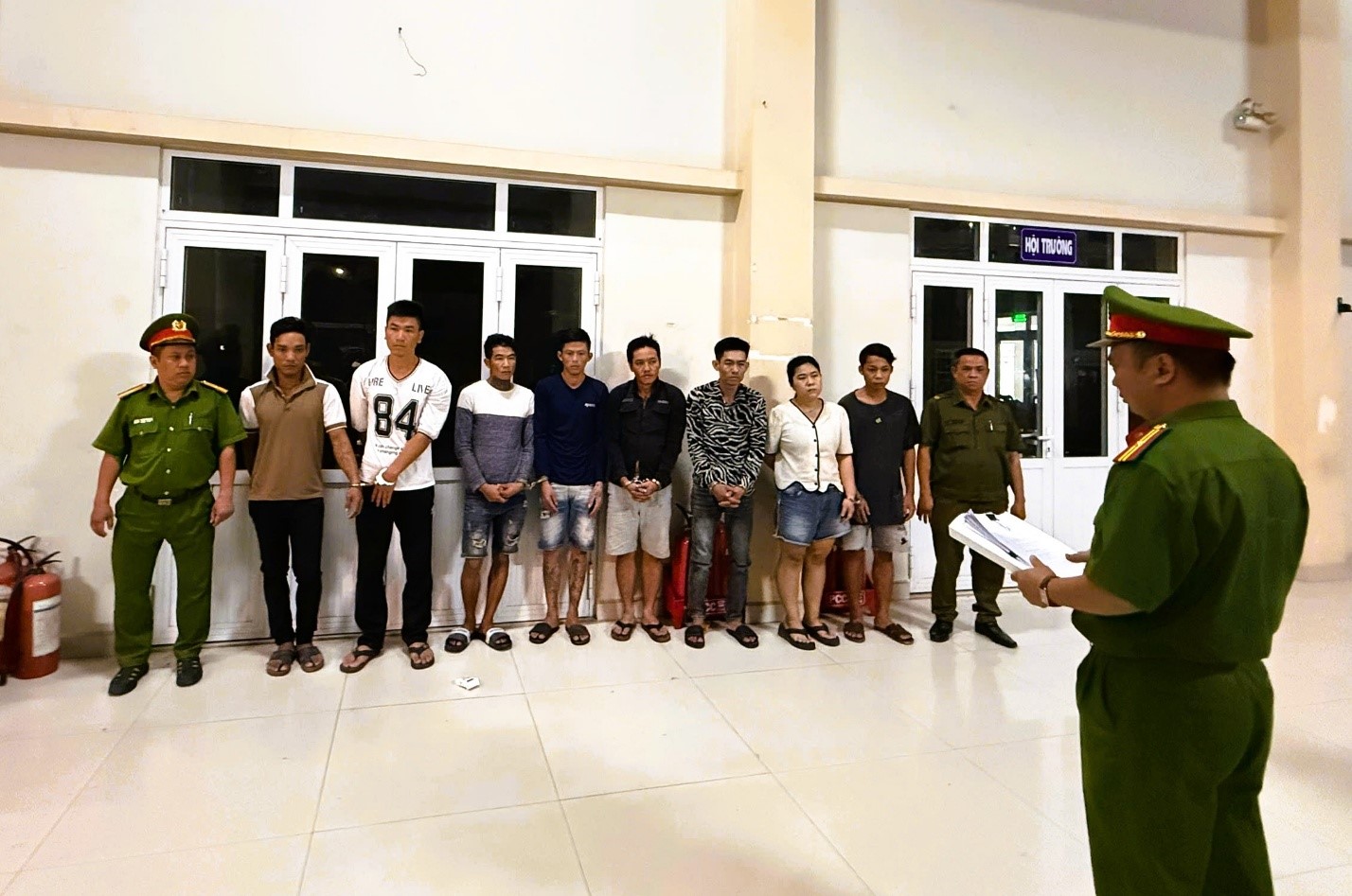 Các đối tượng lúc mới bị bắt (Ảnh: Công an Đồng Nai).