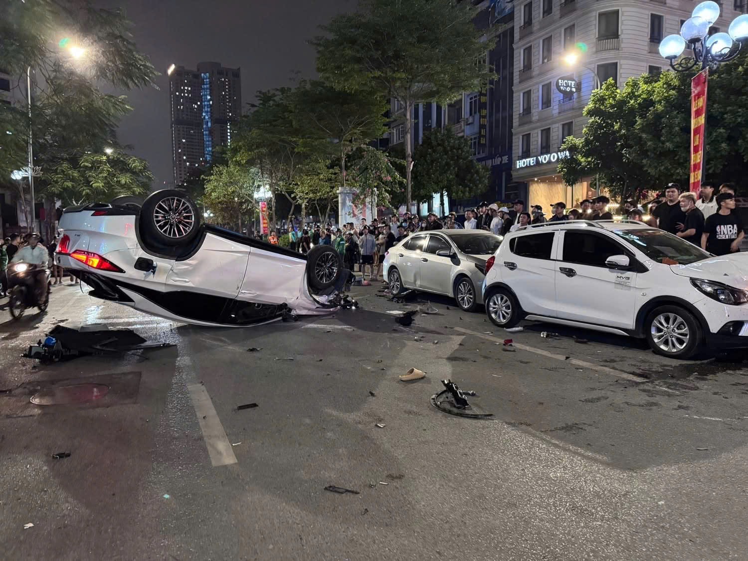 Hiện trường vụ tai nạn - Ảnh: Công an Hà Nội