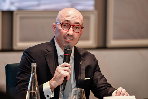 Ông Jean-François Brun, Tổng Quản lý Fairmont Hà Nội chia sẻ tại sự kiện khai trương