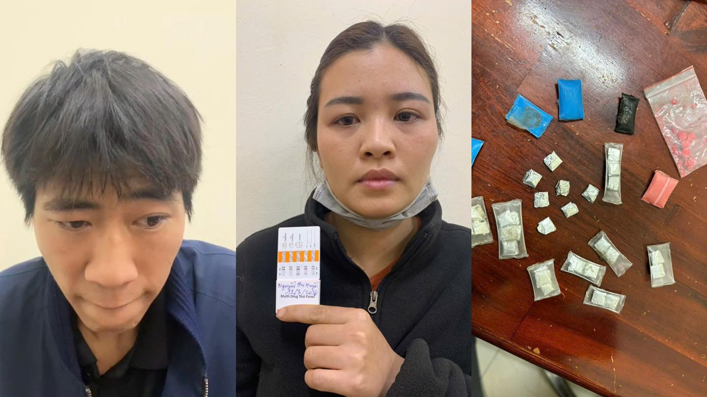 Các đối tượng cùng tang vật bị thu giữ (Ảnh: Công an Tuyên Quang).