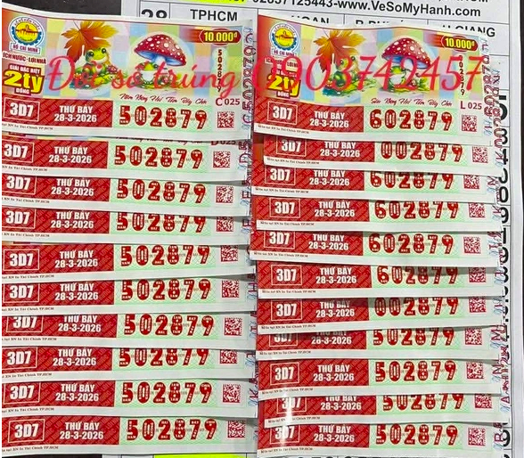 Những tờ vé số may mắn.