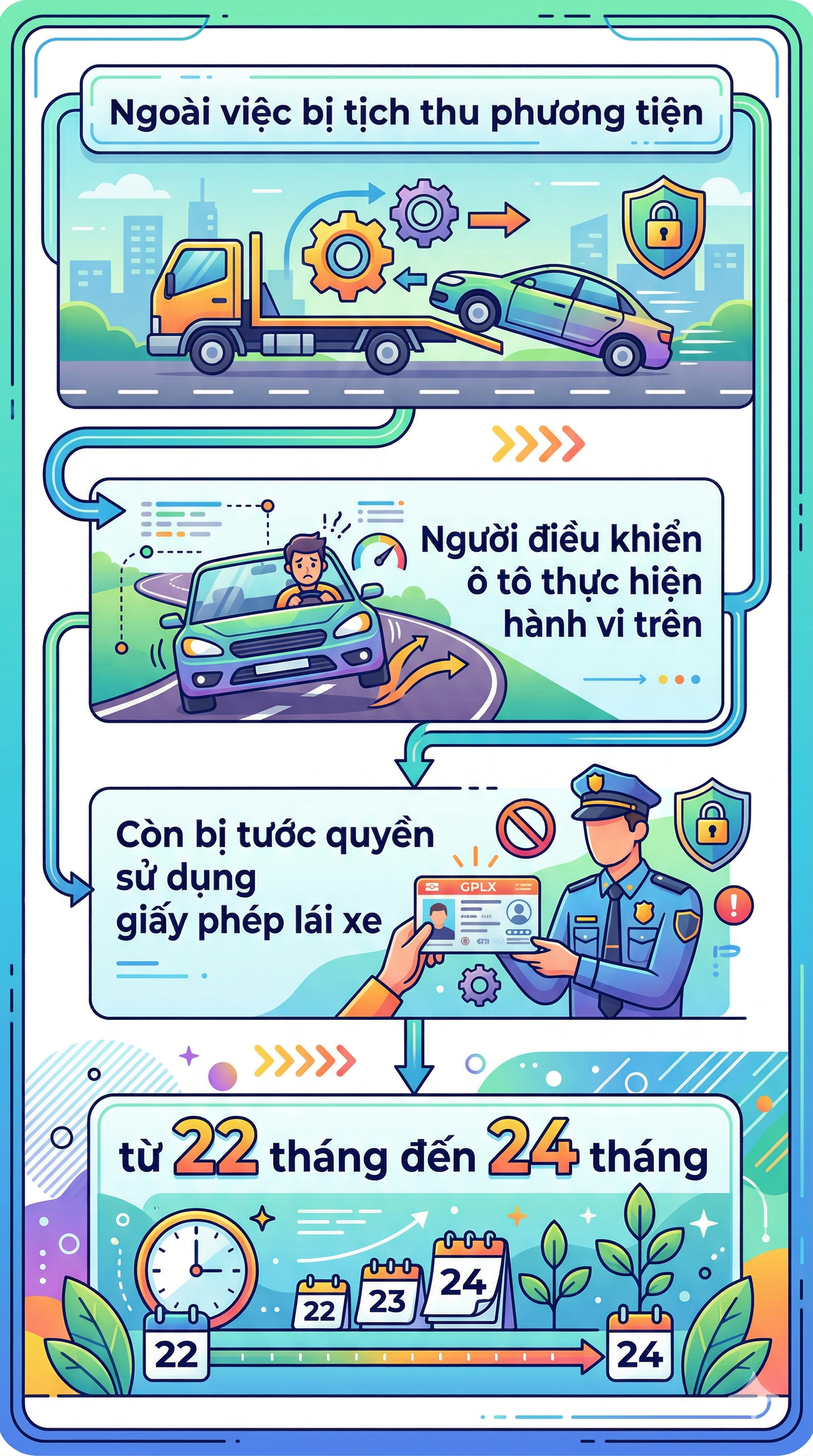 Người điều khiển xe ô tô sẽ bị tịch thu phương tiện trong những trường hợp nào?