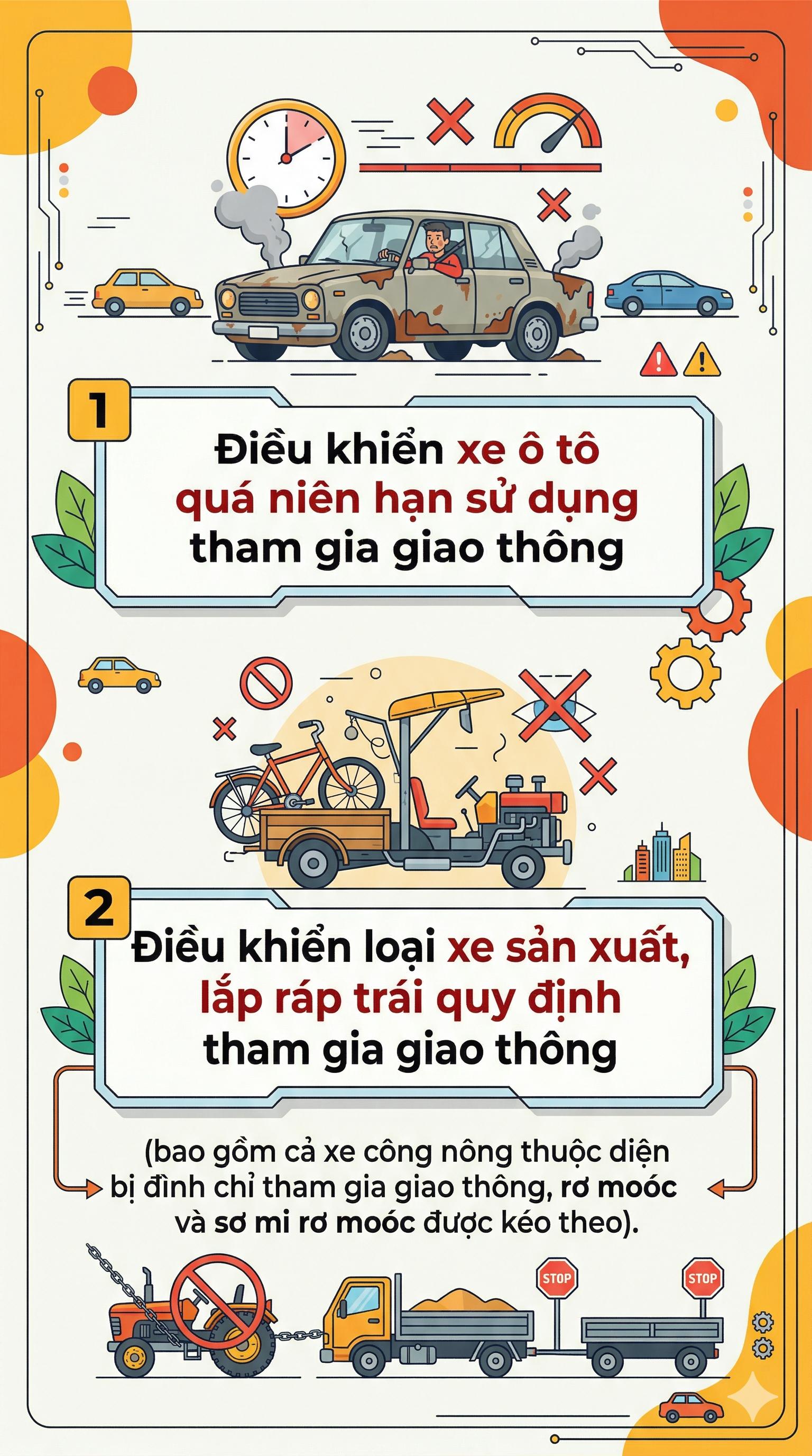 Người điều khiển xe ô tô sẽ bị tịch thu phương tiện trong những trường hợp nào?