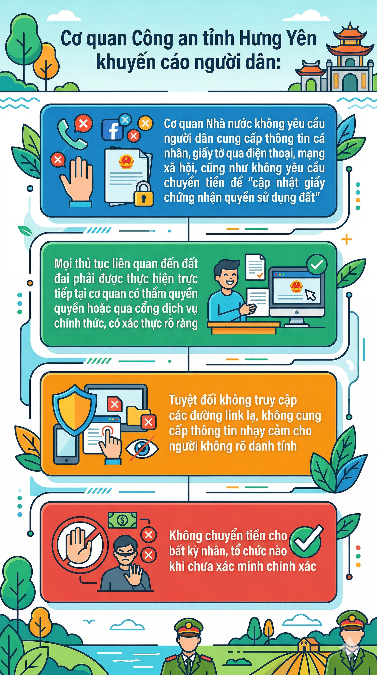 Khi phát hiện dấu hiệu nghi vấn, người dân cần kịp thời thông báo cho cơ quan Công an nơi gần nhất để được hướng dẫn, xử lý.