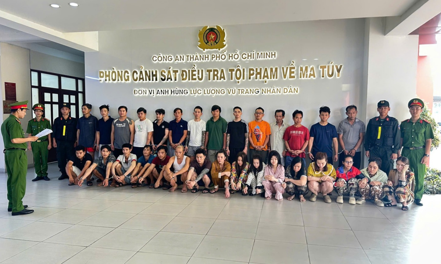 Các đối tượng tại cơ quan Công an (Ảnh: Bộ Công an).