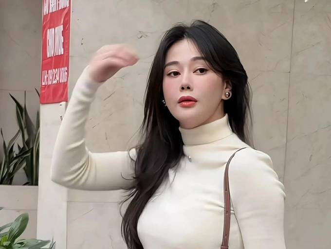 Hình ảnh mới của Phương Oanh sau khi làm tóc xong.