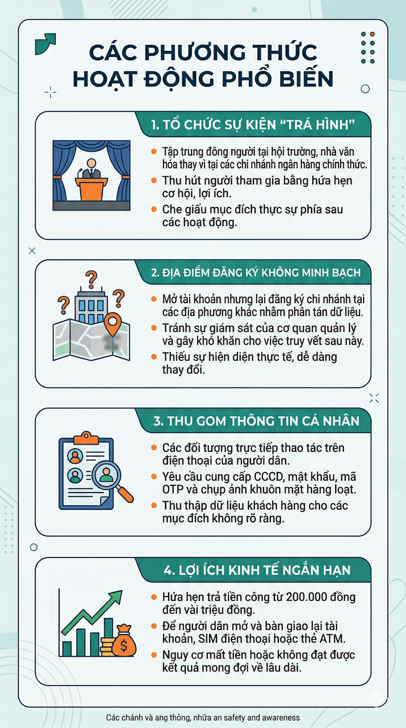 Người dân có tài khoản ngân hàng chú ý thông báo từ công an