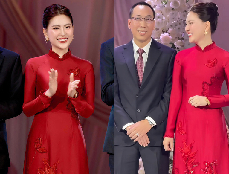 Hình ảnh của chị Hằng trong đám cưới con trai khiến mọi người xuýt xoa, ngưỡng mộ. 