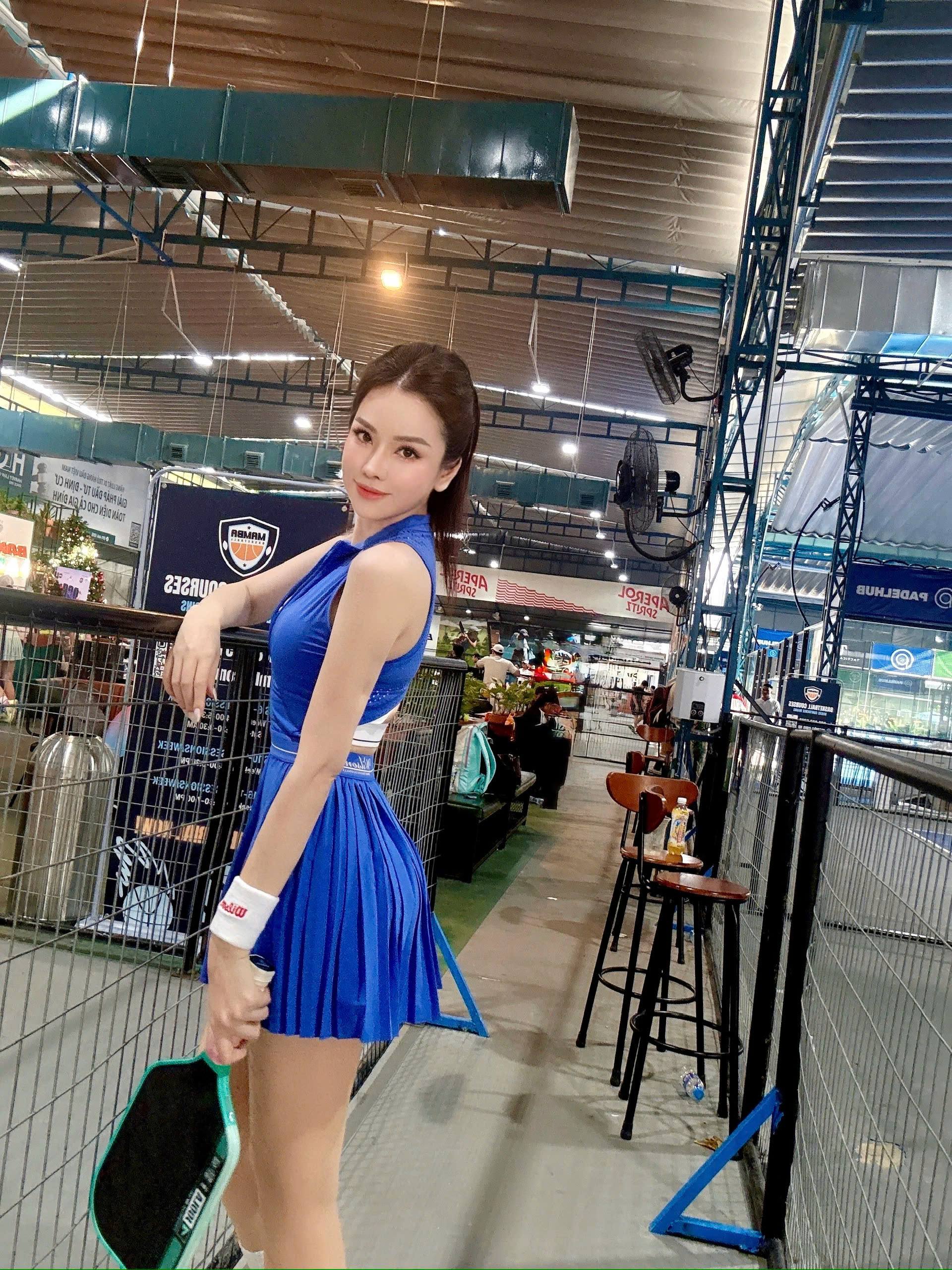 Đào Lan Phương xinh đẹp trên sân pickleball