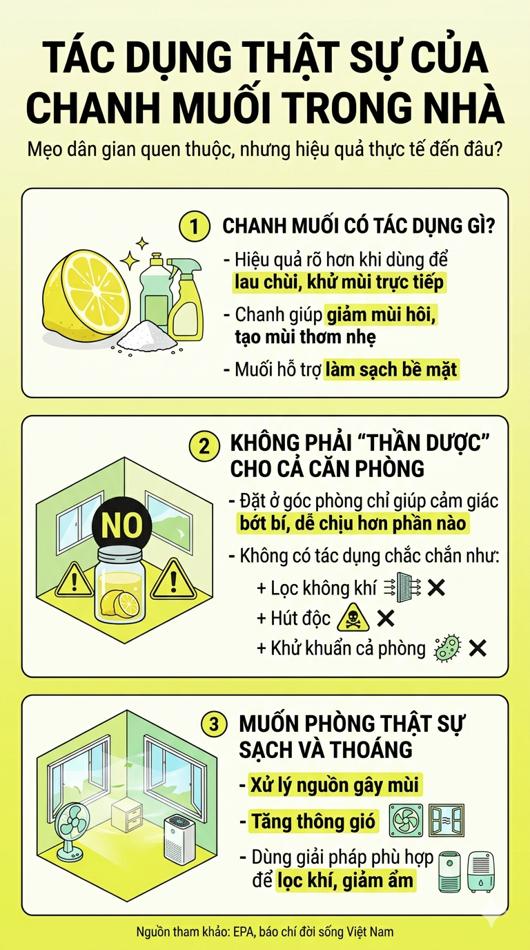 Không phải mê tín, giờ mới biết vì sao nhiều nhà luôn đặt 1 bát chanh muối ở góc phòng