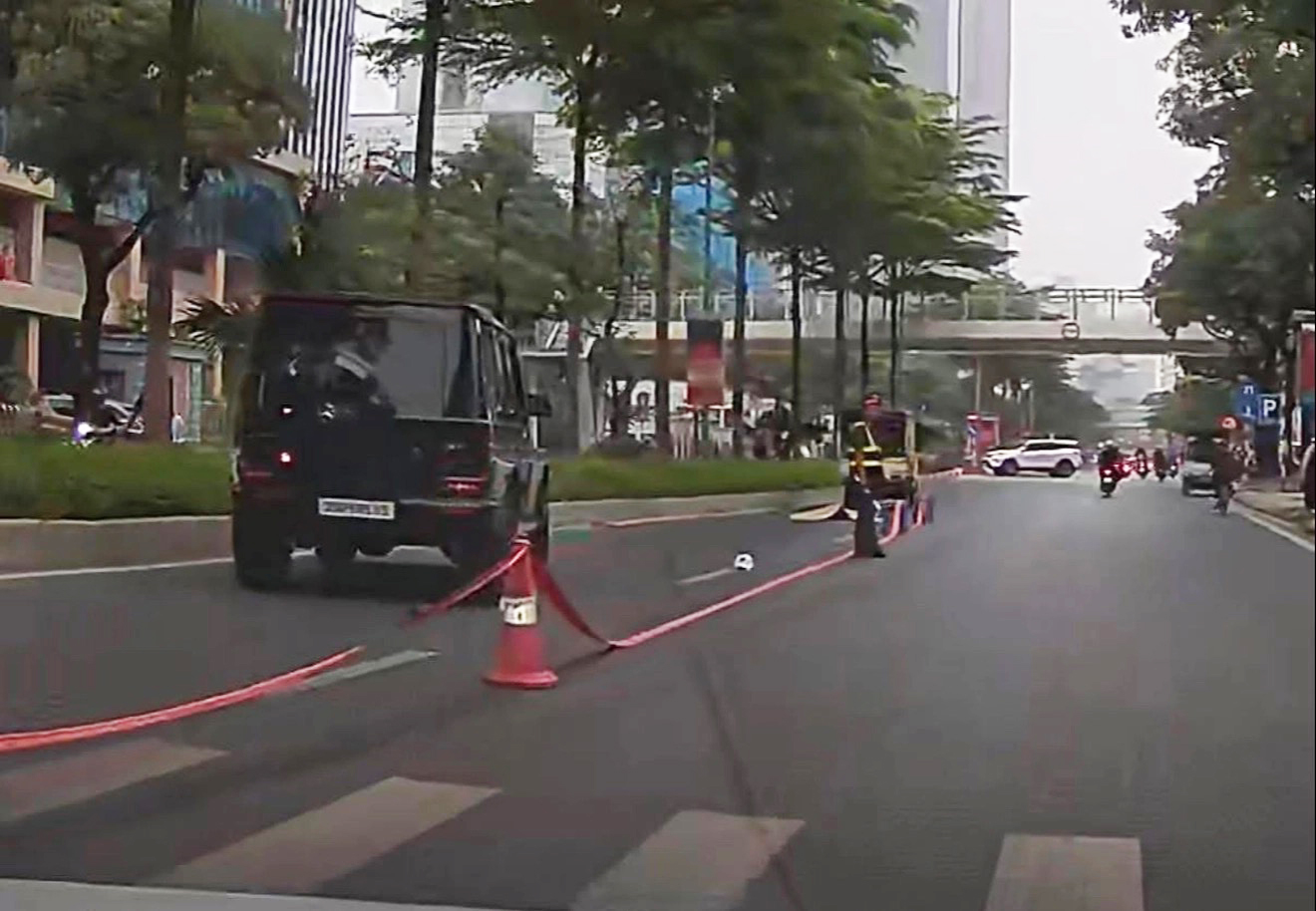 Hiện trường nơi xảy ra vụ tai nạn khiến cụ ông 91 tuổi tử vong. 