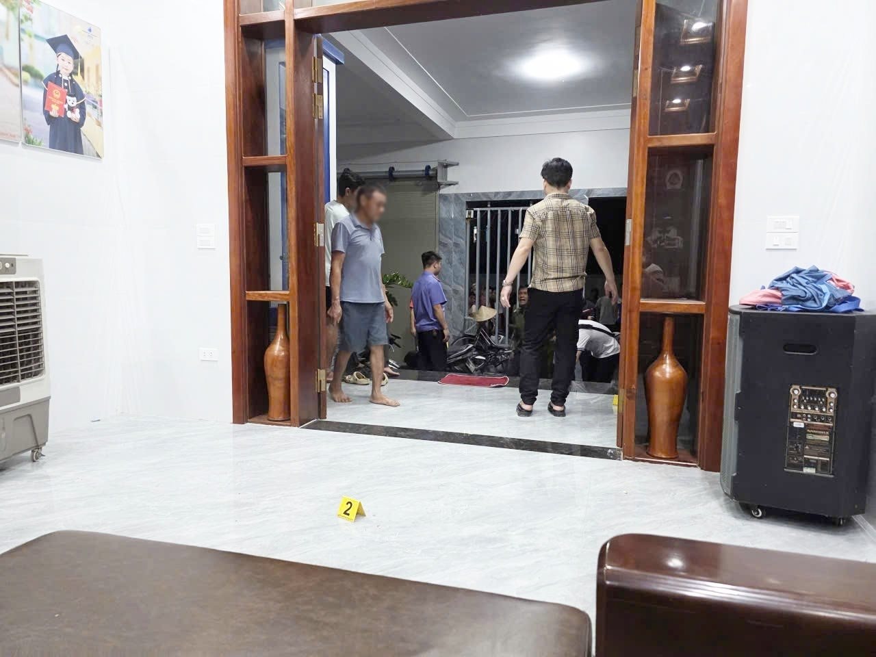 Hiện trường nơi Thắng dùng dao sát hại chị M. (Ảnh: Công Lý)