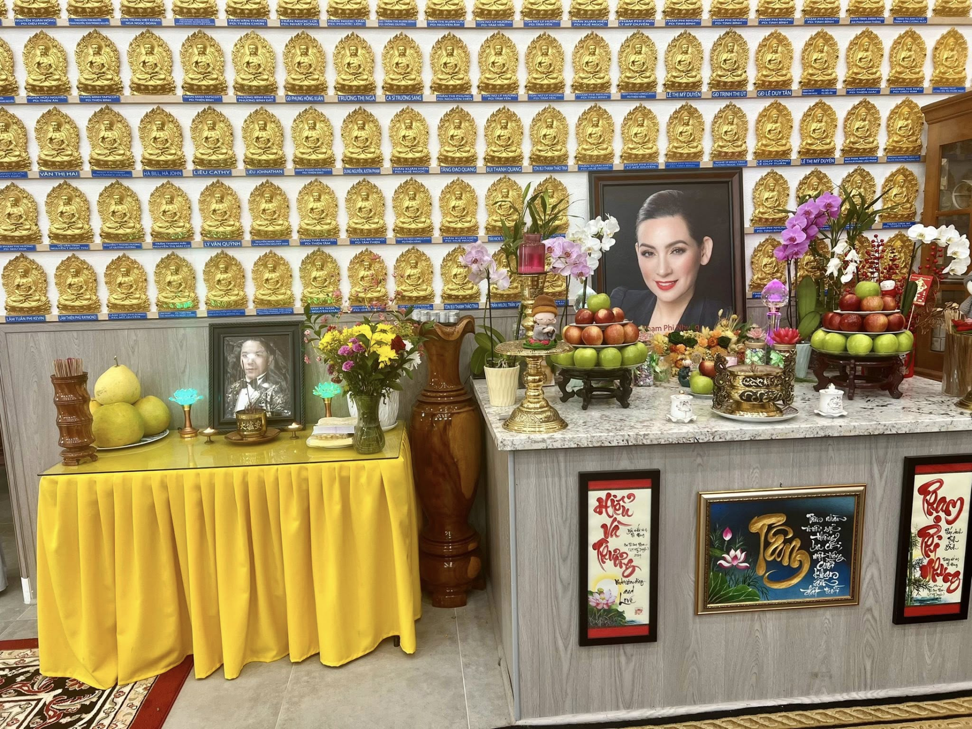 Bàn thờ Kasim bên cạnh cố nghệ sĩ Phi Nhung.