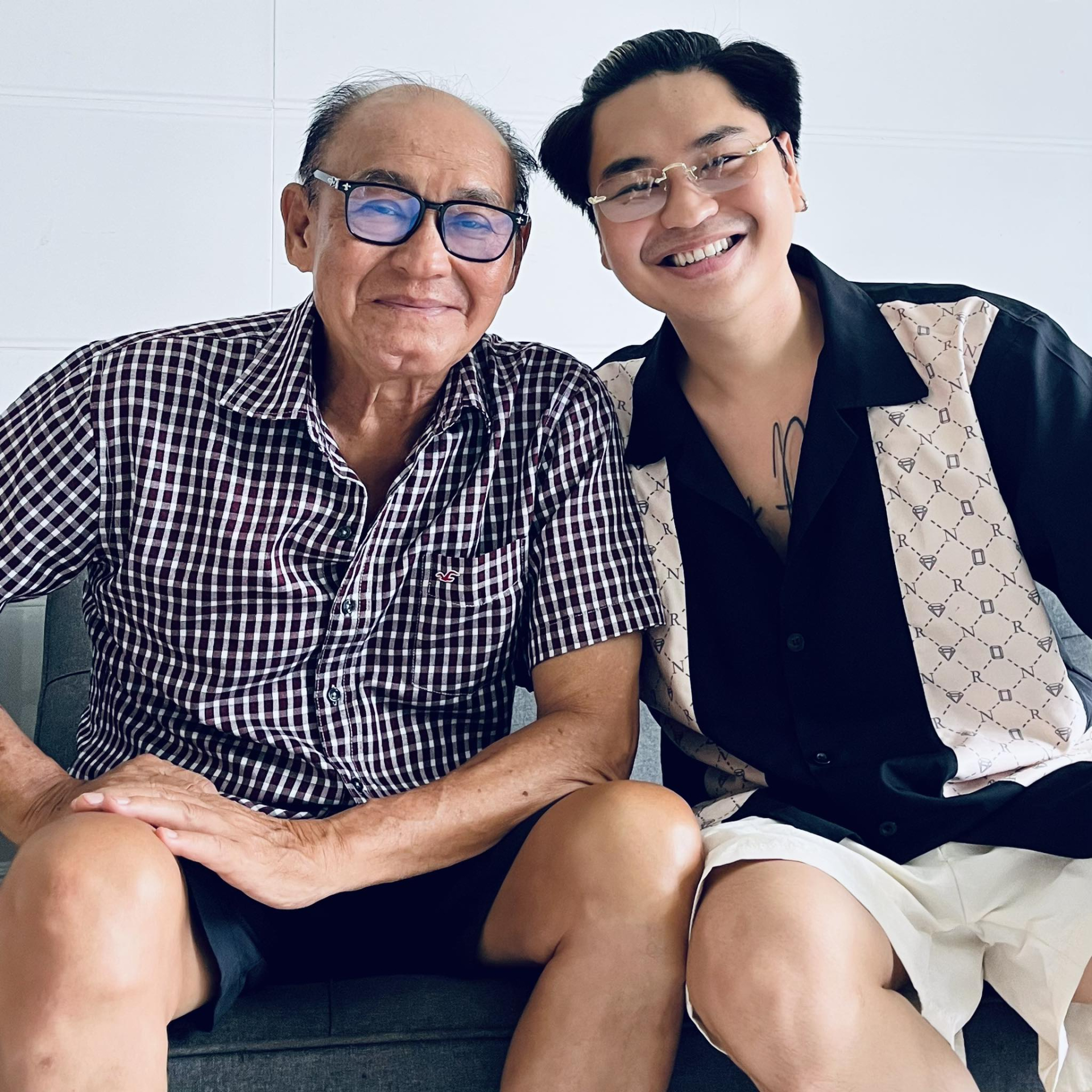 Duy Phước và cha ruột - nghệ sĩ Duy Phương.