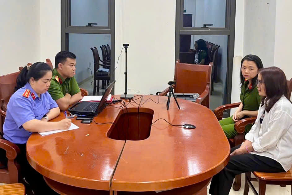 Đối tượng Ban tại cơ quan công an - Ảnh: Công an Phú Thọ