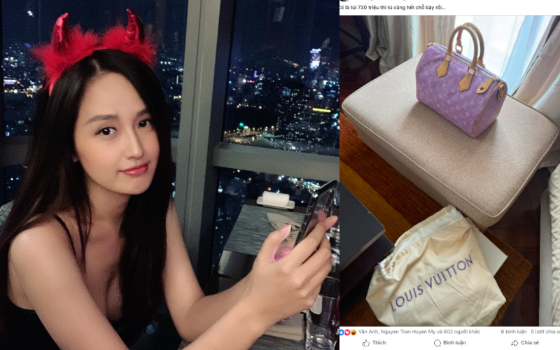 Chiếc túi 730 triệu vừa được Mai Phương Thúy khoe trên Facebook.
