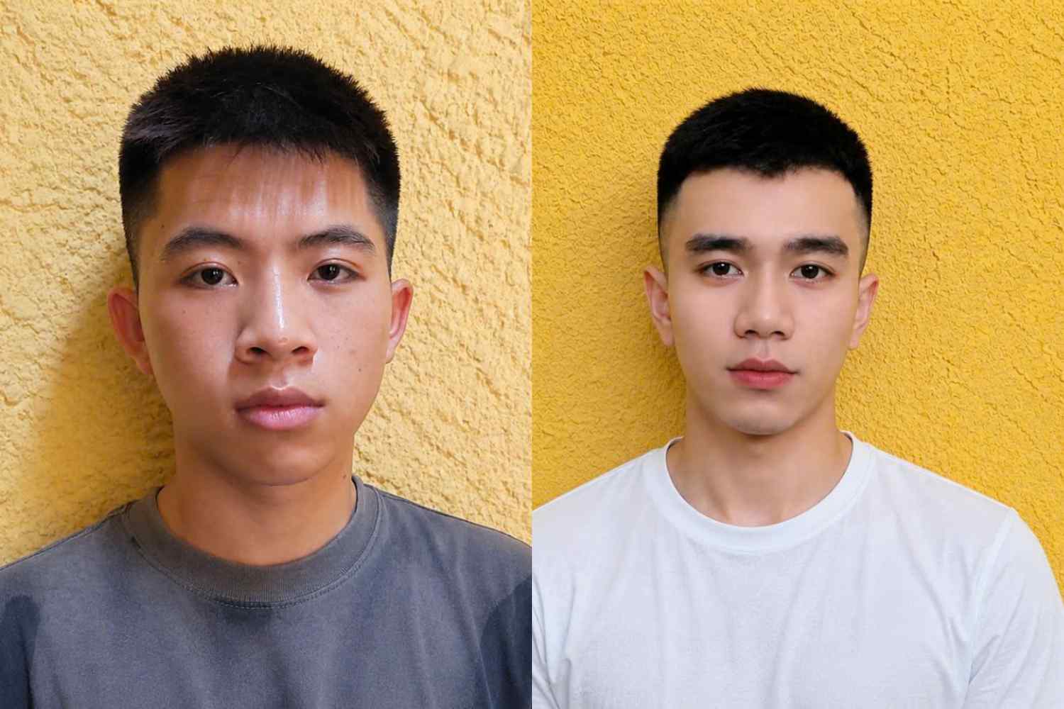 Đối tượng Nguyễn Quang Đức Thắng cầm đầu nhóm Sầm Sơn (trái) và Trần Hồ Tiến Dũng - Ảnh: Công an Thanh Hoá