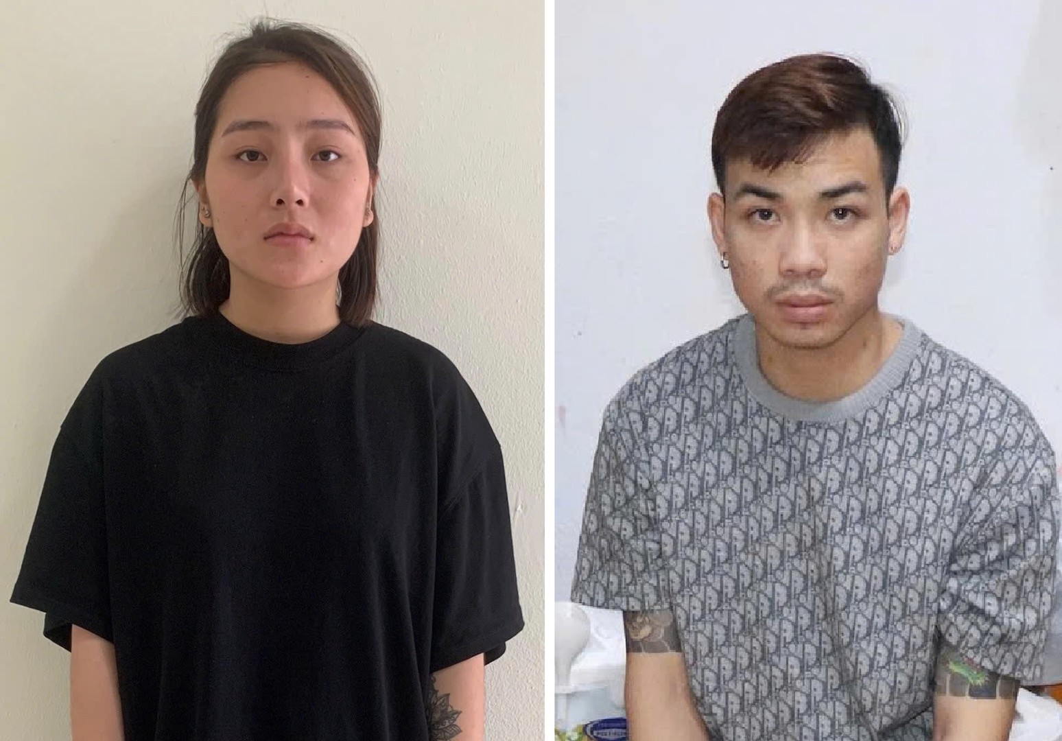 Bàn Thị Tâm và Nguyễn Minh Hiệp - Ảnh: Công an TP Hà Nội