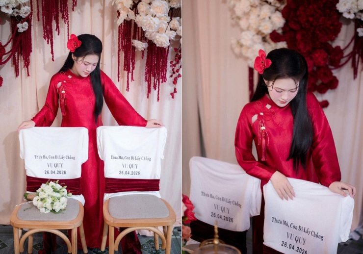 Cô dâu lặng lẽ đứng cạnh 2 ghế trống, người trong cuộc kể chuyện phía sau gây xúc động