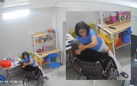 Gia đình cho biết, cụ bà có biểu hiện trầm cảm sau khi bị giúp việc bạo hành.