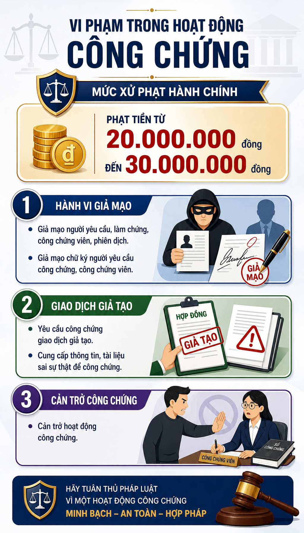 Tất cả người dân khi đi công chứng chú ý quy định phạt đến 40 triệu đồng từ 18/5
