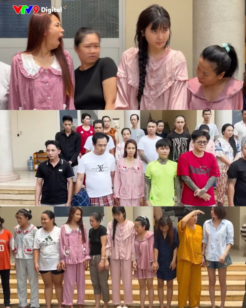 Hàng loạt đối tượng bị bắt giữ - Ảnh: VTV9