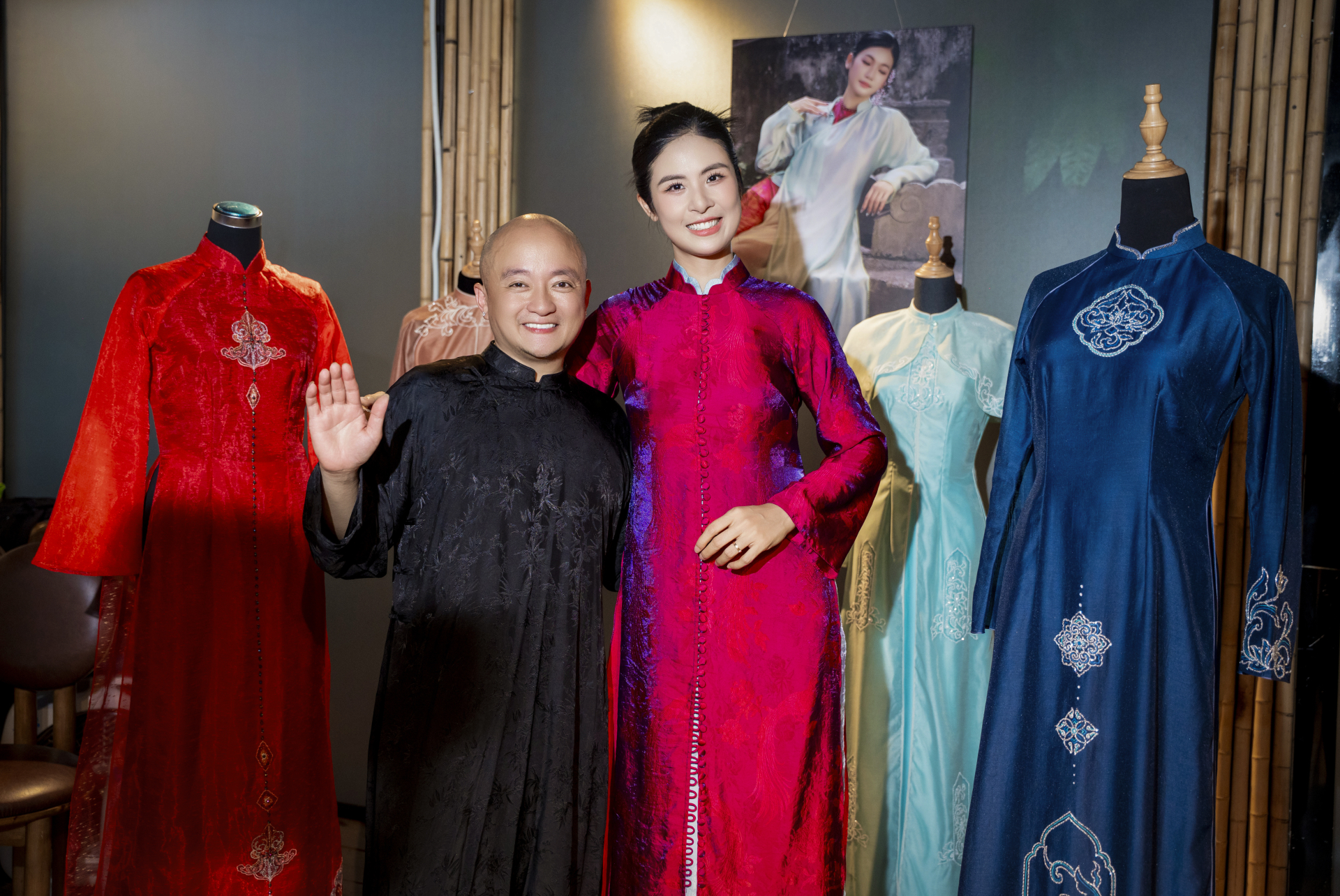 Hoa hậu Ngọc Hân gắn bó với công việc thiết kế áo dài nhiều năm qua.