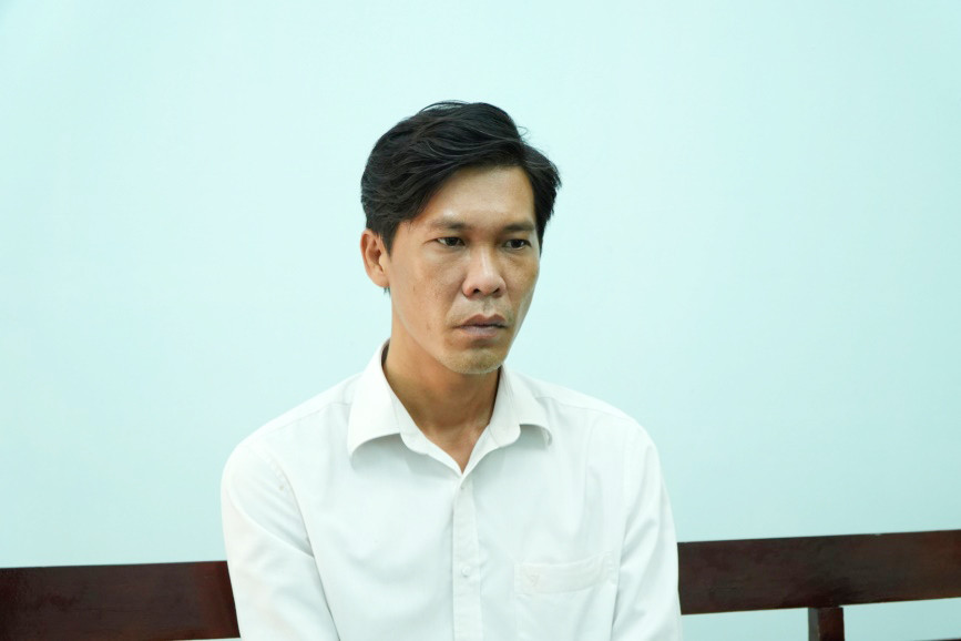 Bị can Huỳnh Hải Đăng tại cơ quan công an - Ảnh: Công an TP Cần Thơ