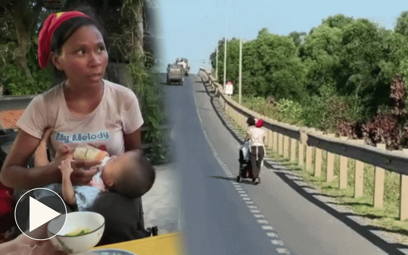 Người mẹ đi bộ cùng 2 trẻ nhỏ giữa cái nắng bỏng rát: Không có biểu hiện bất thường về tâm lý