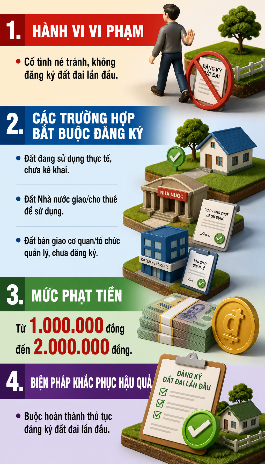 Tất cả người dân có sổ đỏ chú ý quy định phạt tới 100 triệu đồng