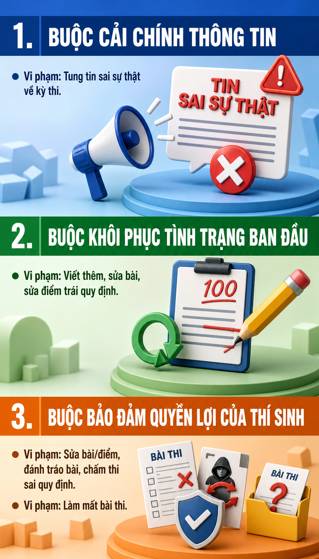 Tất cả học sinh đi thi chú ý quy định phạt tới 16 triệu đồng