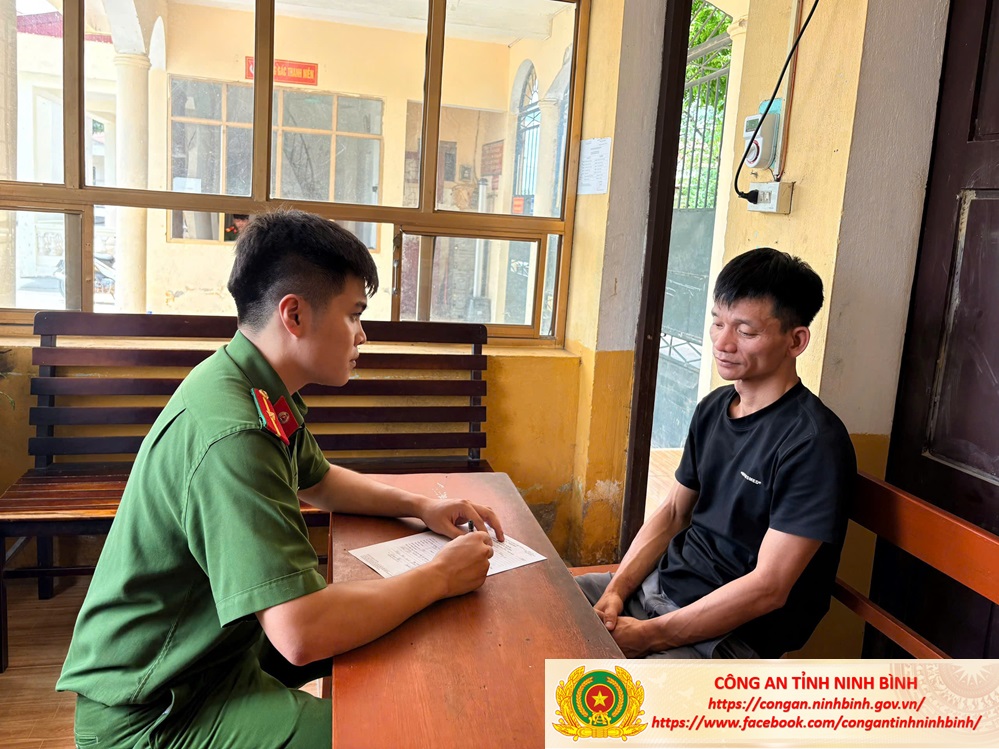 Đối tượng Phạm Văn Hoàn - Ảnh: Công an Ninh Bình