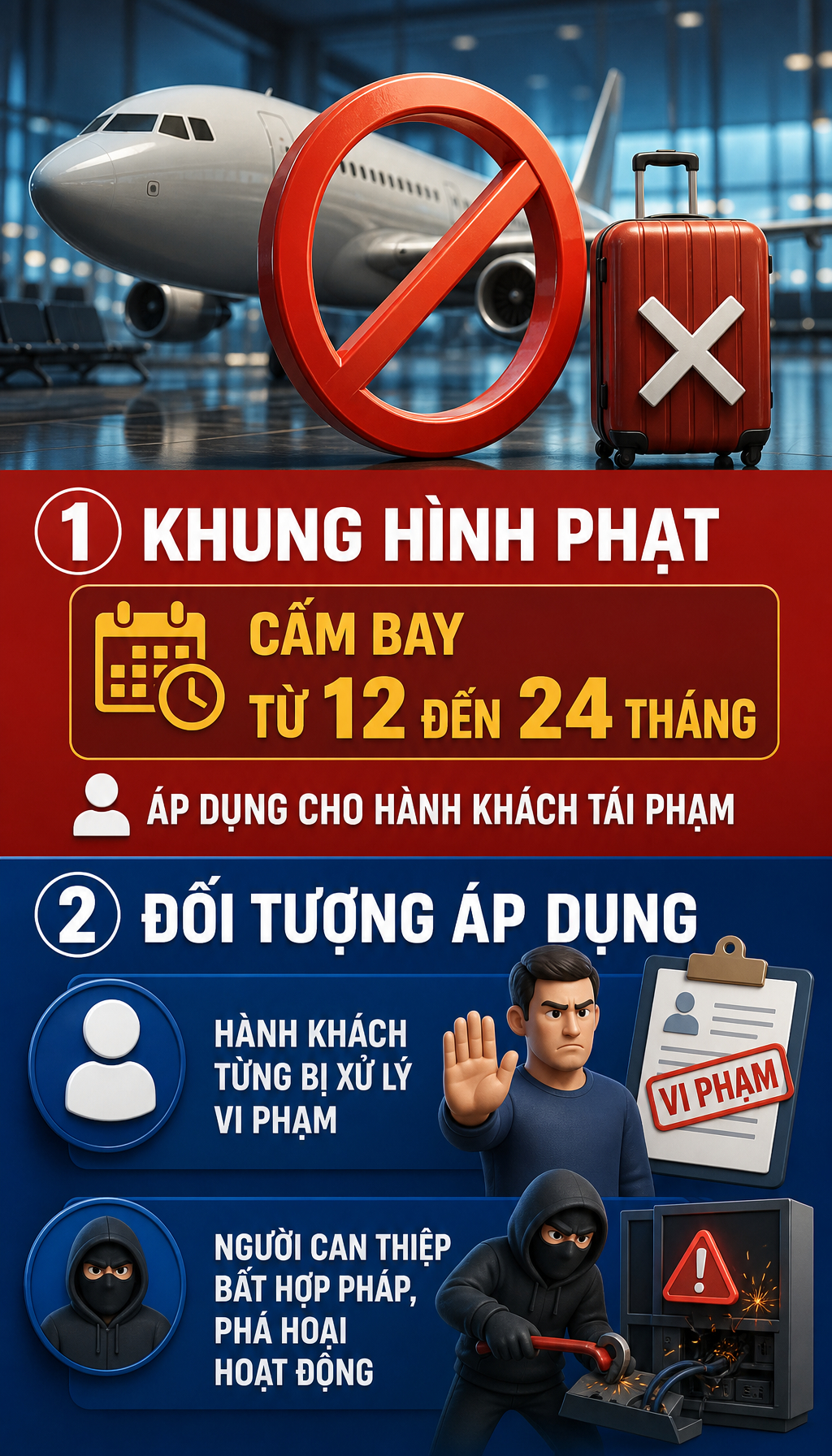 Tất cả người dân đi máy bay chú ý quy định cấm vĩnh viễn từ 1/7