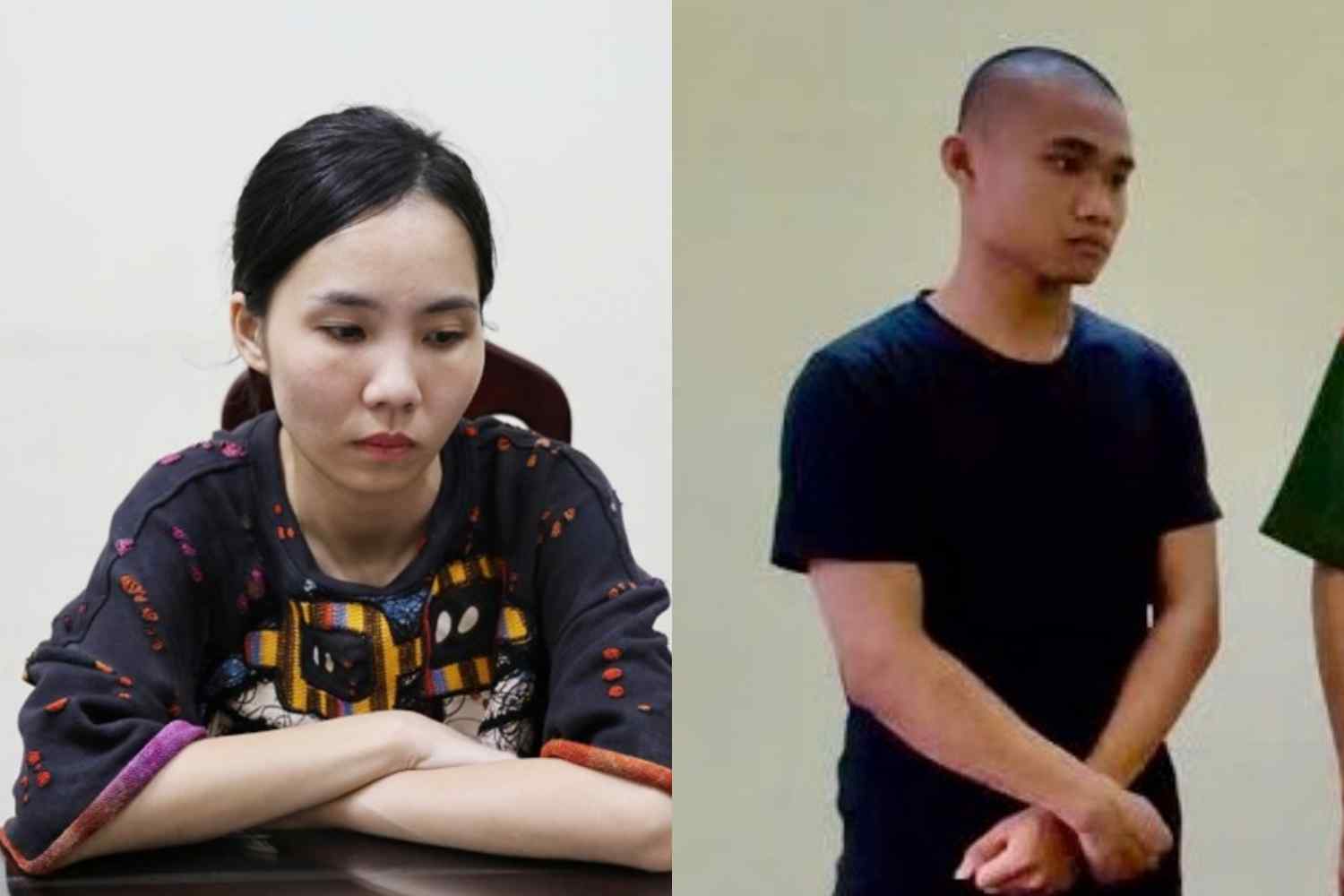 Bị can Phạm Thị Thảo (trái) và Lương Văn Khải - Ảnh: Công an Ninh Bình