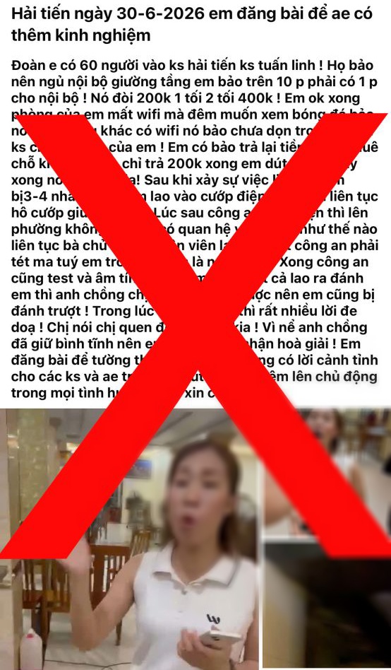 Lan truyền bài viết sai sự thật. (Ảnh: Công an Thanh Hóa)