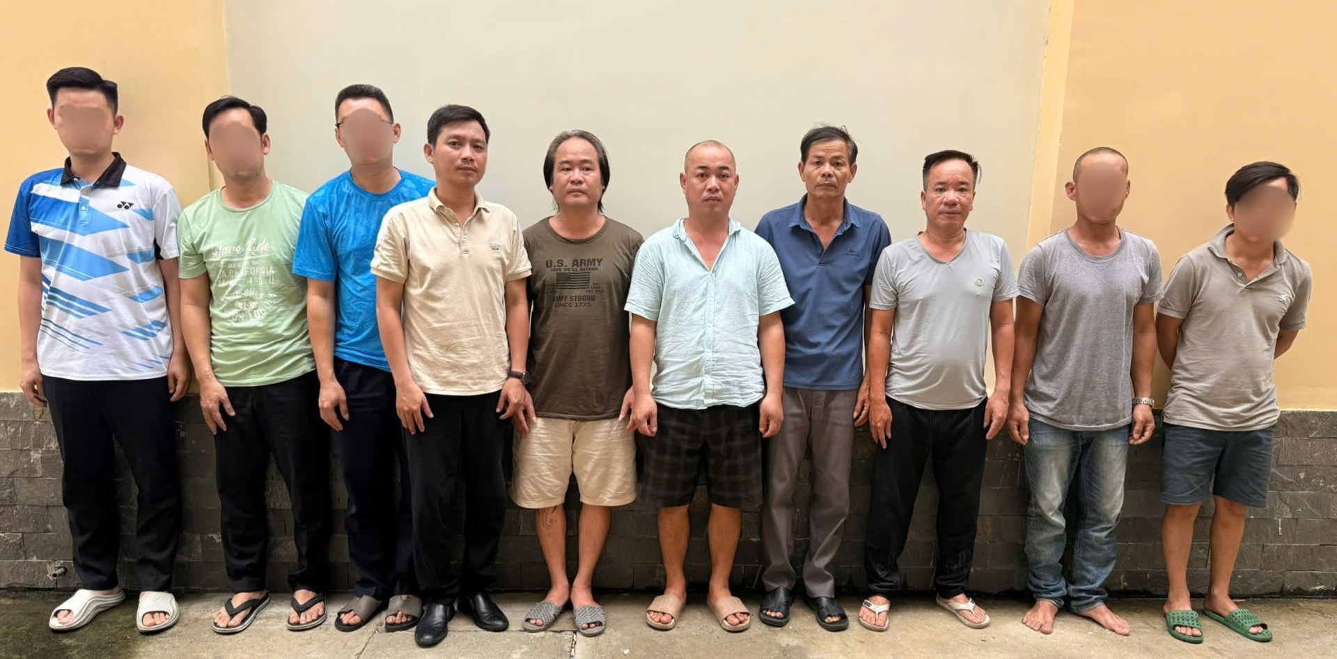Các đối tượng bị tạm giữ - Ảnh: Công an Đà Nẵng