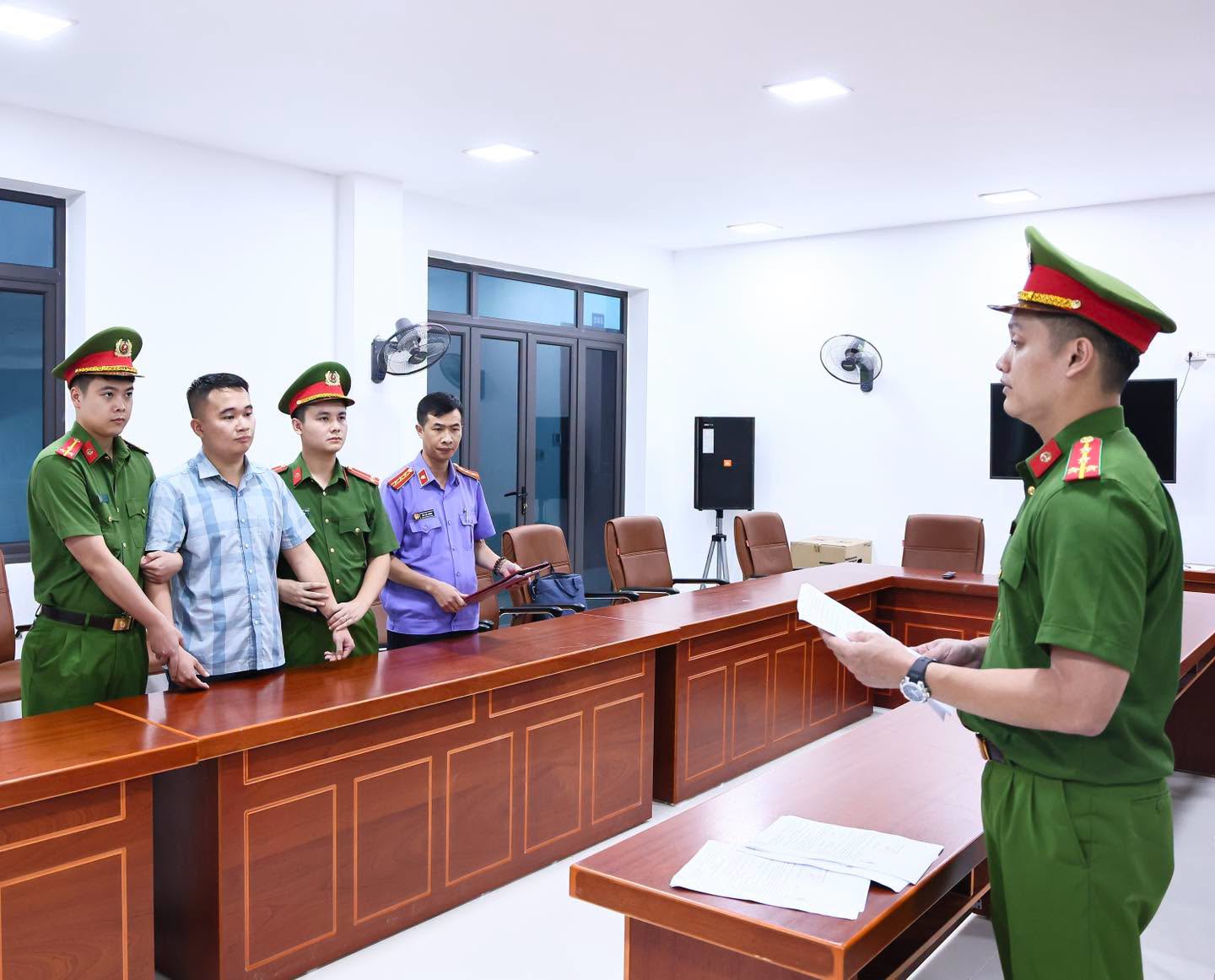 Nguyễn Hà Duy bị bắt chiều 5/7. Ảnh: Công an Tuyên Quang