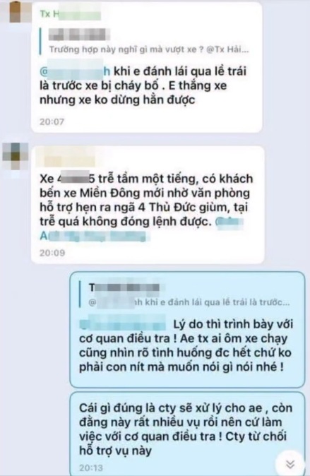 Việc công ty từ chối hỗ trợ tài xế gây tai nạn do
