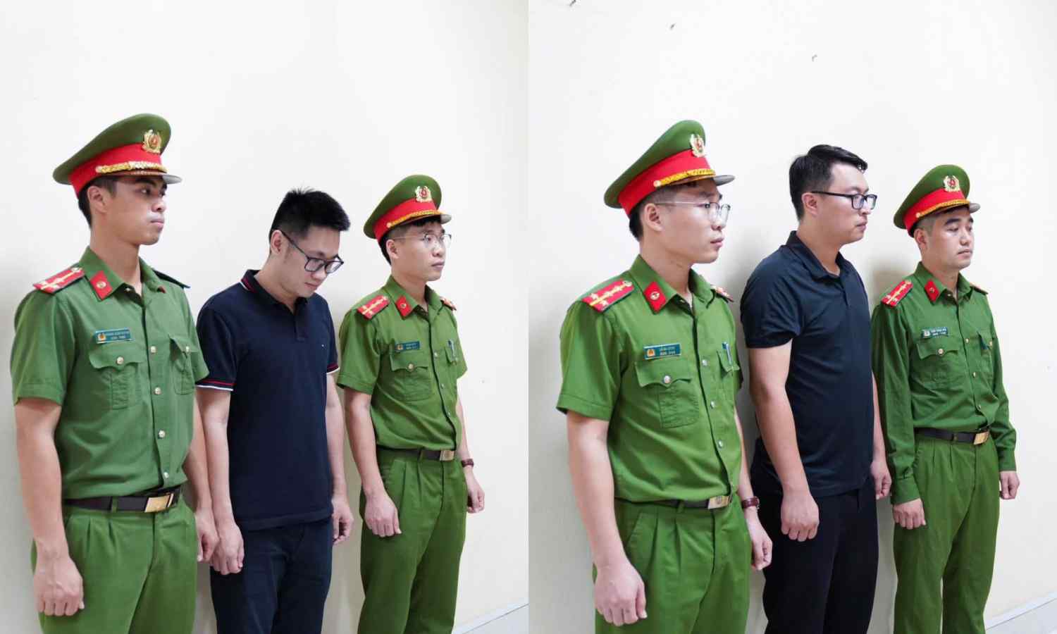 Bị can Đặng Hùng Cường và Bùi Đắc Ánh Dương - Ảnh: Công an Phú Thọ