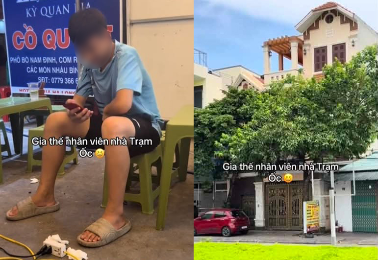 Câu chuyện gia cảnh của nam nhân viên được chị Hoài chia sẻ trên mạng xã hội.