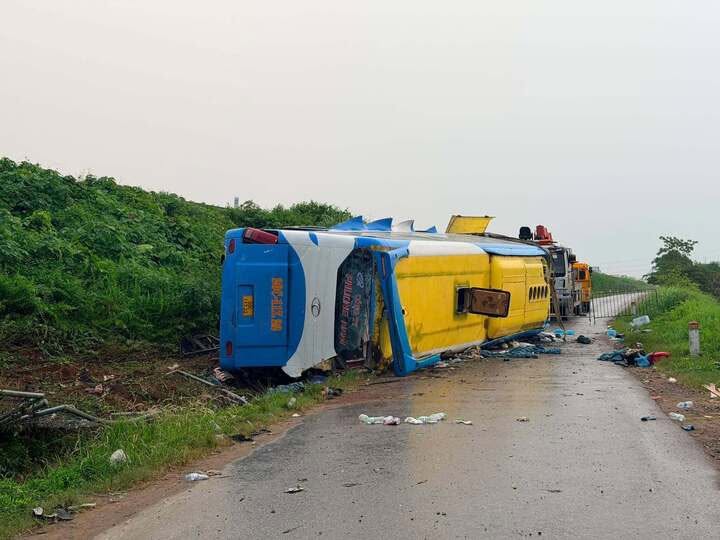 Hiện trường vụ tai nạn. (Ảnh: VTC News)