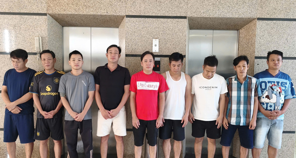 Đối tượng Vũ Văn Phương và các đối tượng trong chuyên án - Ảnh: Công an Thanh Hóa