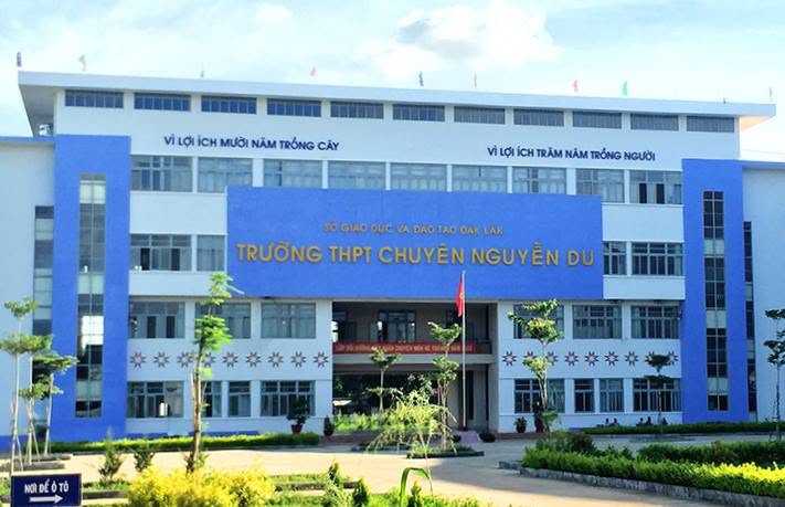 Trường THPT chuyên Nguyễn Du Đắk Lắk. (Ảnh: Fanpage nhà trường)
